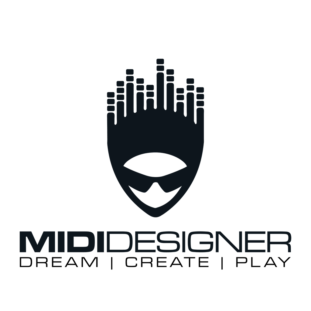 MIDI Designer Logo MIDI Designer Logo with Dream Create Play