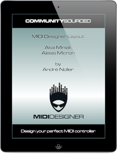 Title for Akai Miniak, Alesis Micron MIDI Designer Layout