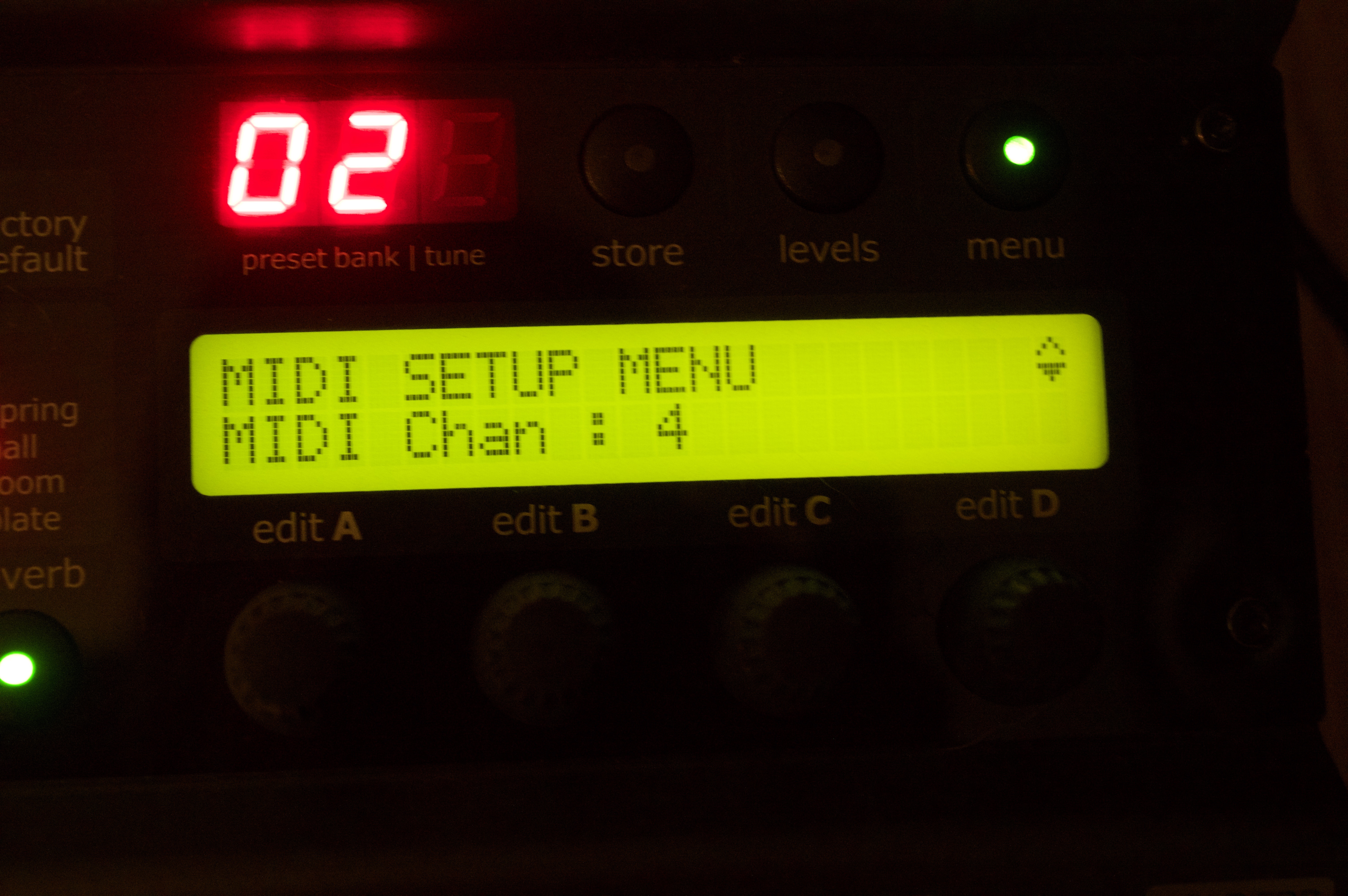NOVA SYSTEM MIDI channel