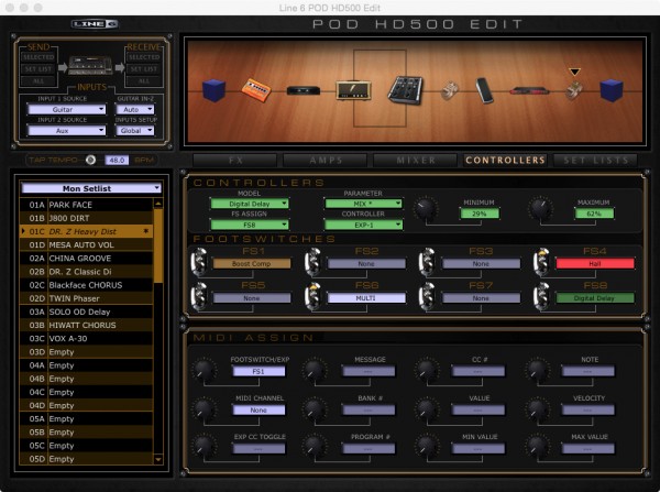 EXP1 used to control DELAY MIX Value