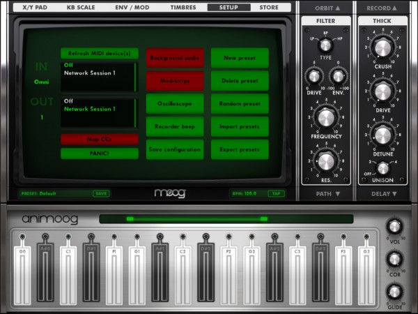 Animoog MIDI In