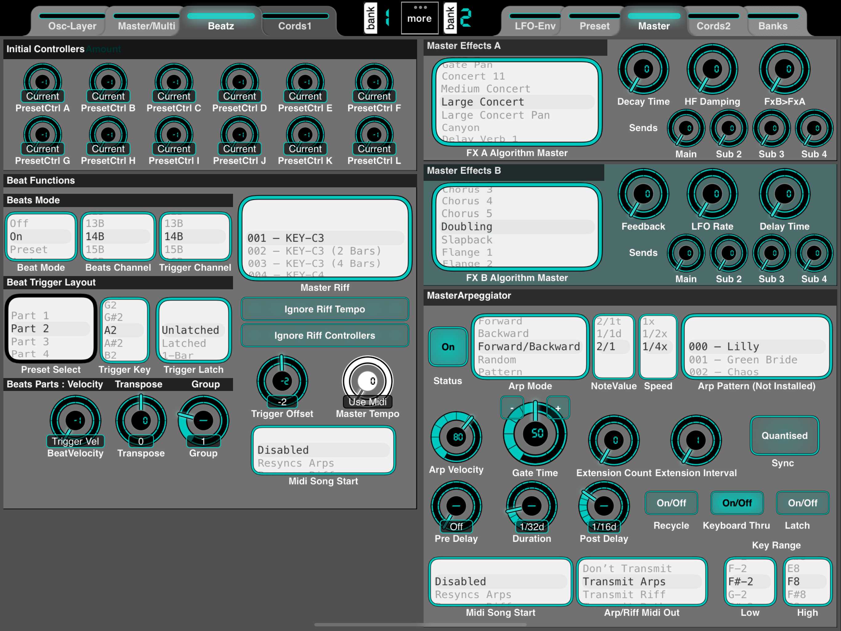 Riffs - Master FX/Arp
