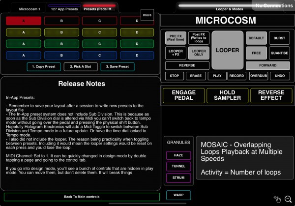 Microcosm Preset Page