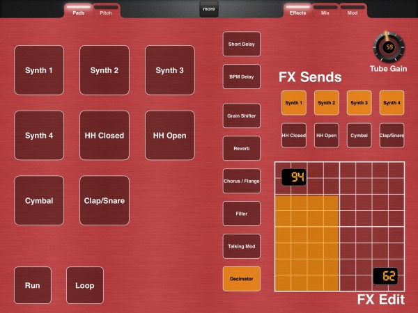 Pads/Effects Pages