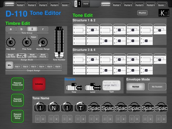 Timbre and Tone Common settings