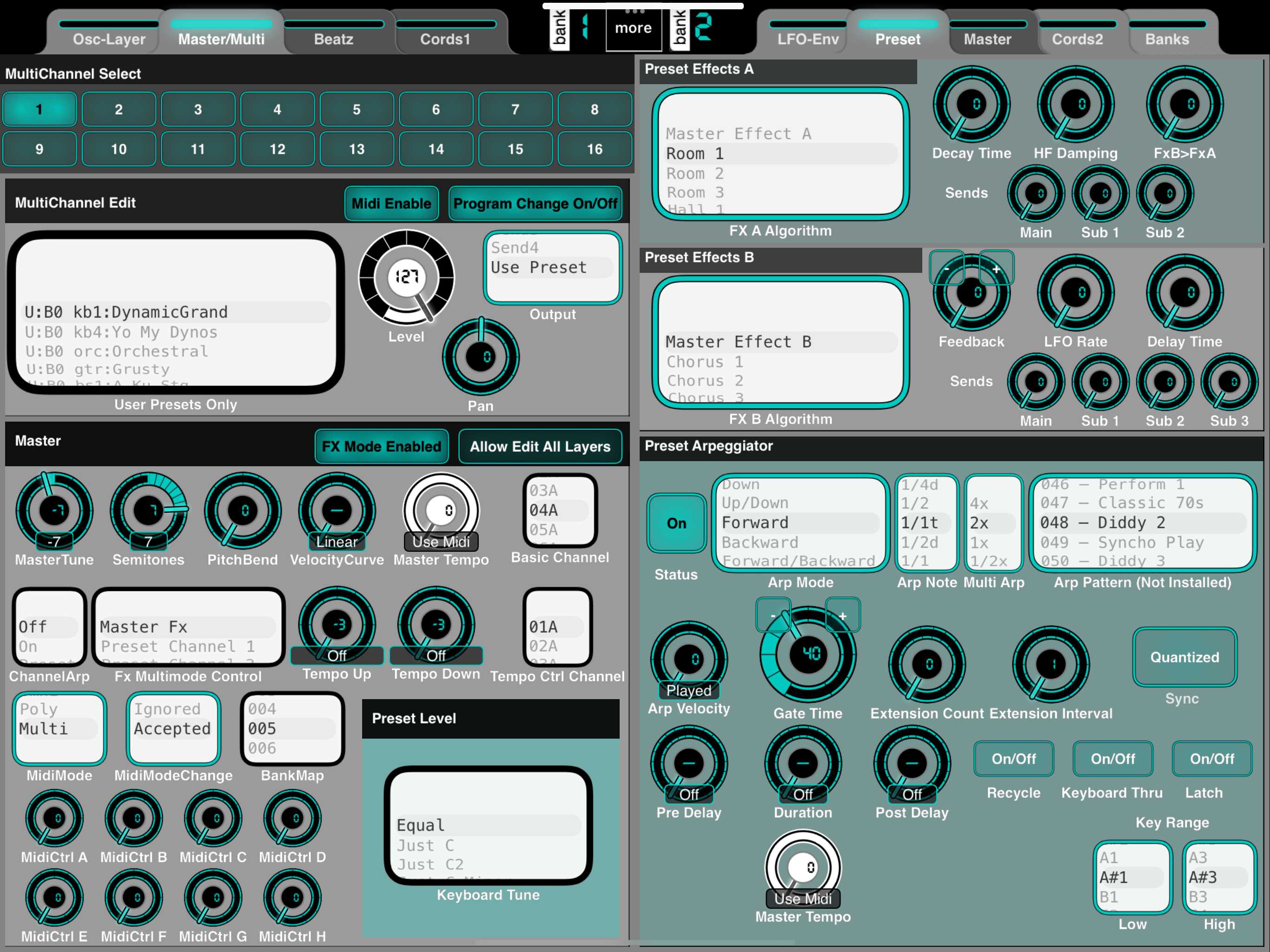 Multimode - Preset FX/Arp