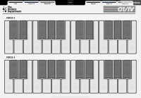 Chromatic keyboard for voice 3 and 4
