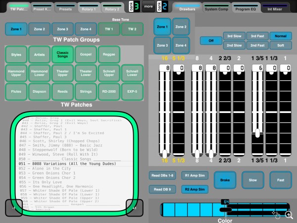 New drawbar preset page