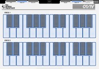 Chromatic keyboard for voice 1 and 2