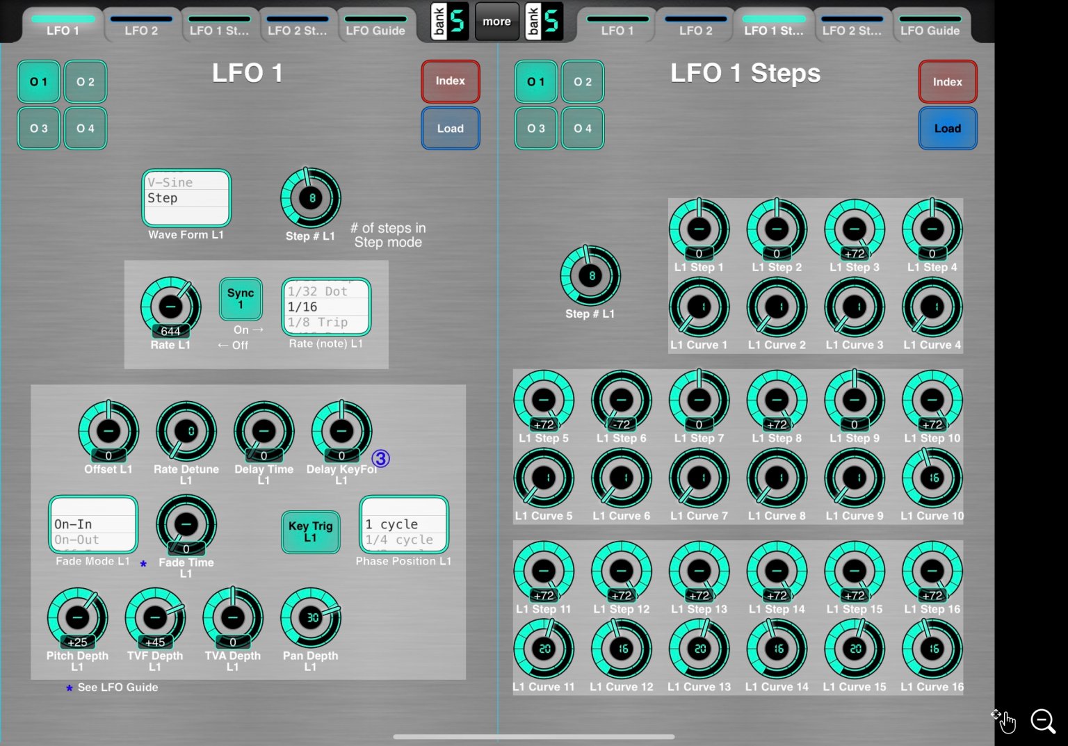 LFO 1 Editor