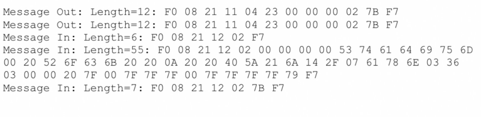 MD Log for One Preset Send