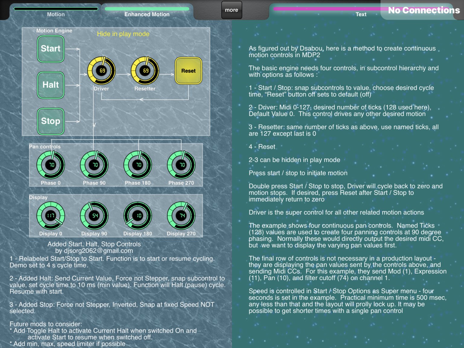 Enhanced Motion Engine Layout