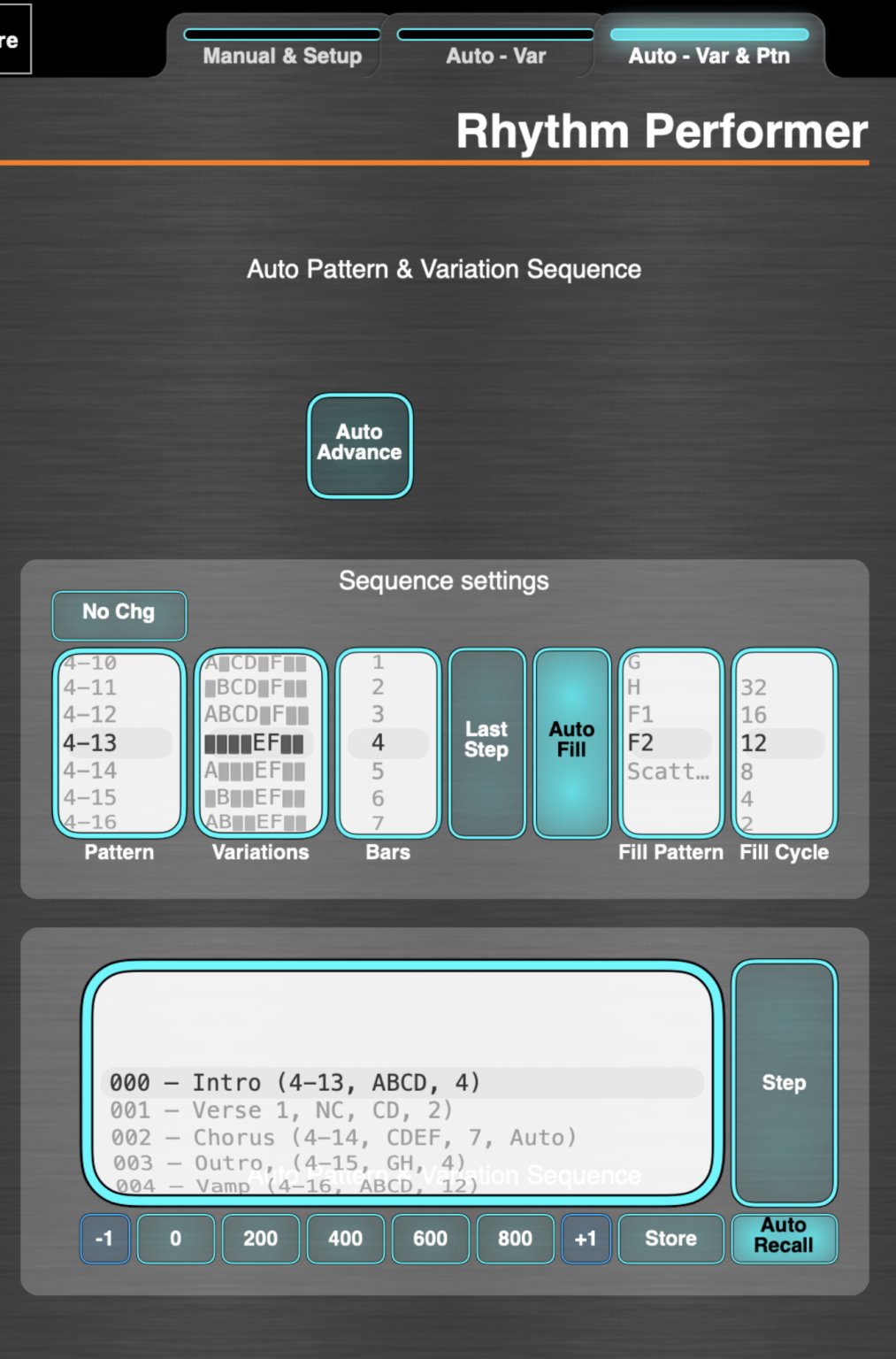 Auto Variation and Pattern Sequence