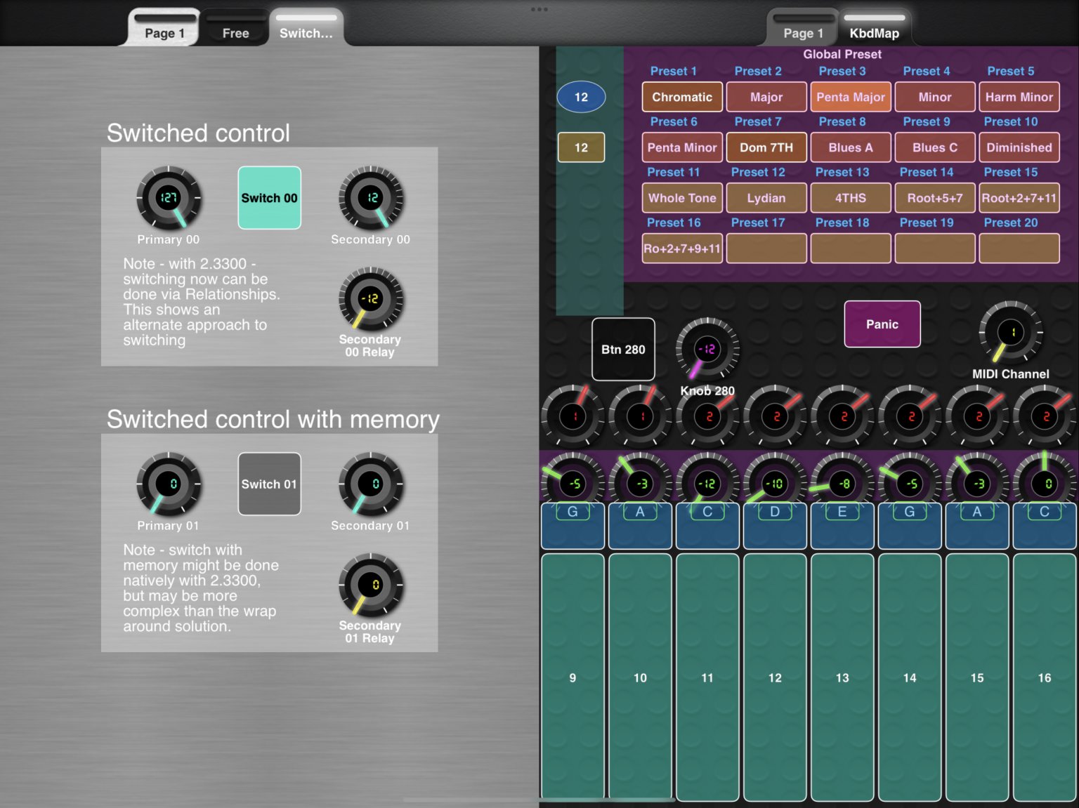 Test layout