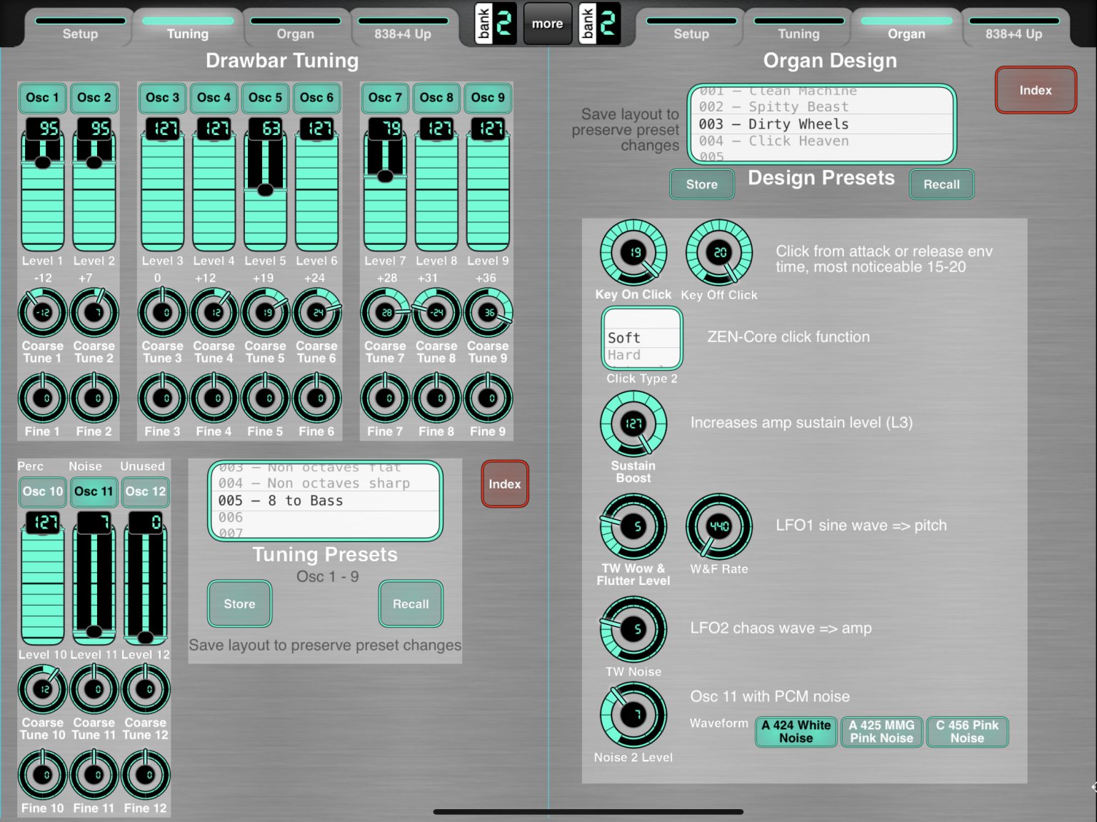 Organ Drawbar Tuning (w presets | Organ Design (w presets)