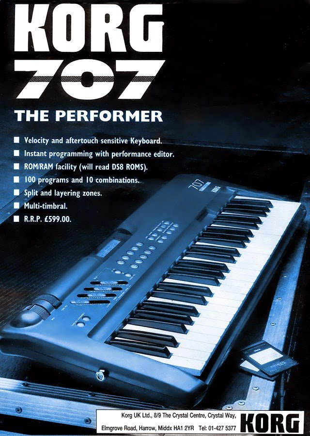 Korg 707 Early Flyer