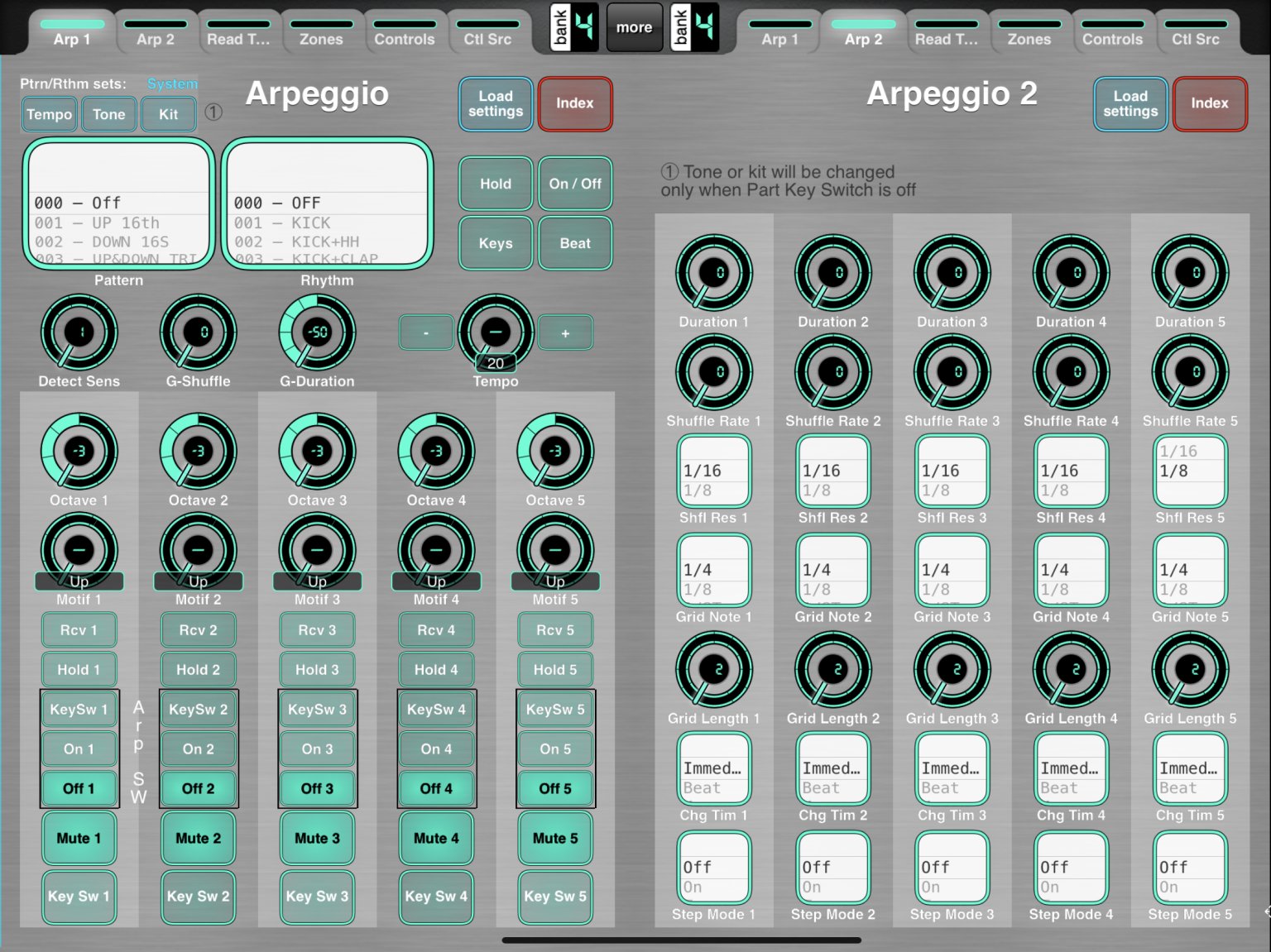 Arpeggio Controls