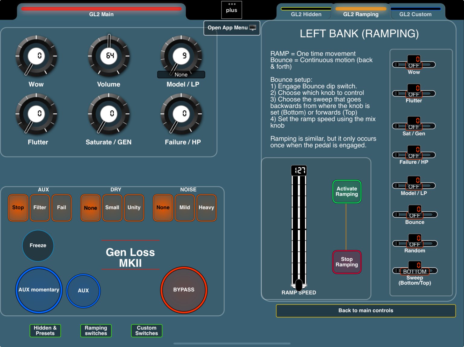 Main with ramping