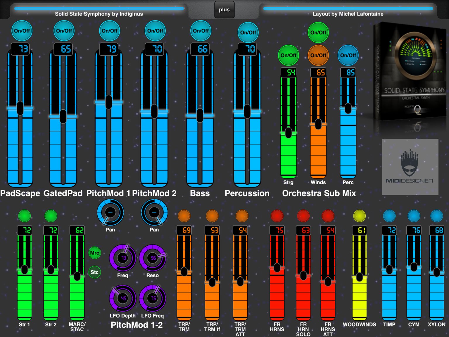 Indiginus Solid State Symphony Layout, Screenshot