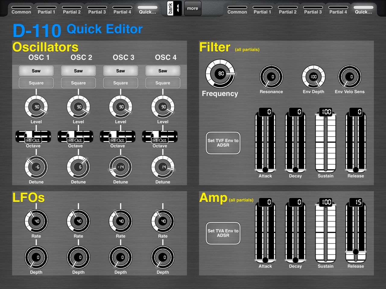 Quick editor